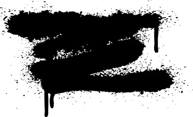 Black spray paint lines with dripping grunge splatters
