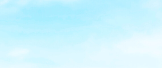Blue pastel sky with white fluffy cloud. Cumulus clouds background. Cloudscape morning sky. The concepts of freedom of life, never give up and positive though energy.
