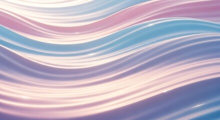 Obraz premium Soft Pastel Waves Abstract Background Smooth Flowing Lines image