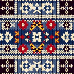 seamless fair isle knitted pattern