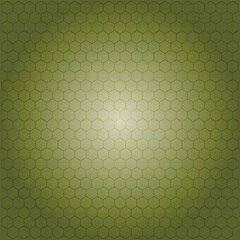 Abstract green background with a geometric honeycomb pattern and a subtle light gradient in the center, creating a modern technological texture