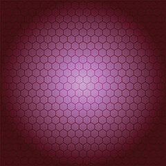 Abstract Hexagon Patterned Background in Shades of Purple and Red