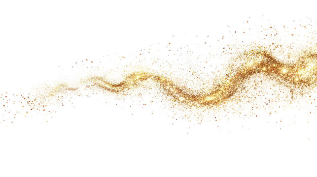 Abstract golden liquid splash isolated on transparent background
