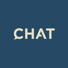Word mark chat logo design inspiration
