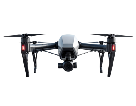 Modern Quadcopter Drone with Camera PNG