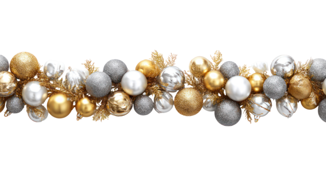 Elegant easter egg garland decoration isolated on transparent background - Powered by Adobe