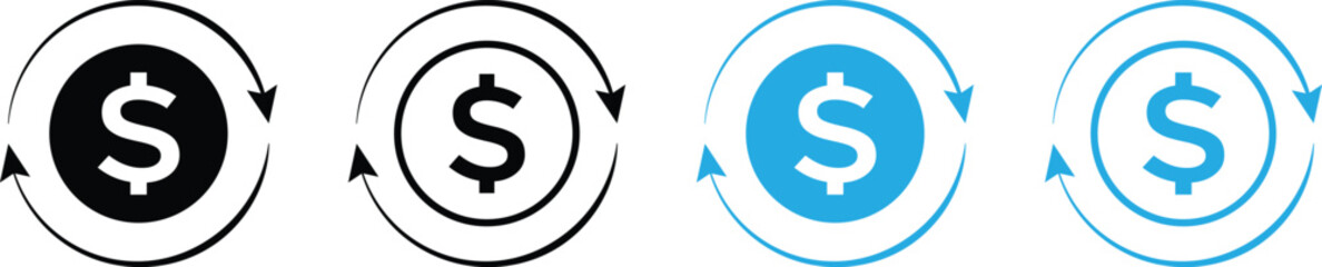 Exchange rate icons set. Currency conversion symbols. Currency Rate Change sign. Foreign money rate signs
