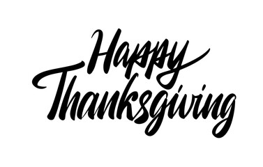 Happy Thanksgiving Vintage Lettering Vector Art