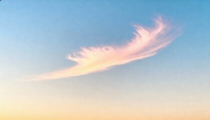 Ethereal Whispers: A solitary cloud, delicately painted with soft pastel hues, drifts across the vast expanse of the sky.