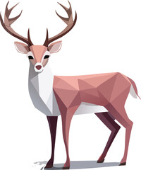 Cute Christmas reindeer vector illustration 