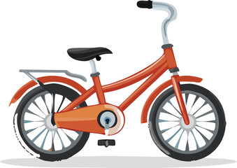 Fototapeta premium vintage red bicycle on white background