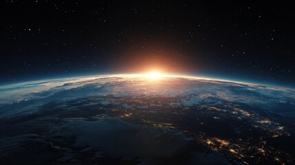 planet earth dawn from space
