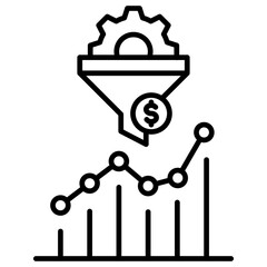 Conversion Tracking Outline Icon