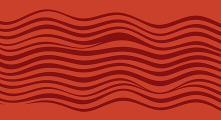 Wavy stripes in varying shades of reddish brown create an abstract pattern