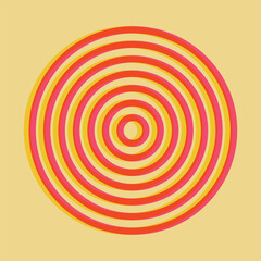 Geometric abstract design element with risograph print effect. Retro classic 80s. Isolated vector illustration.	