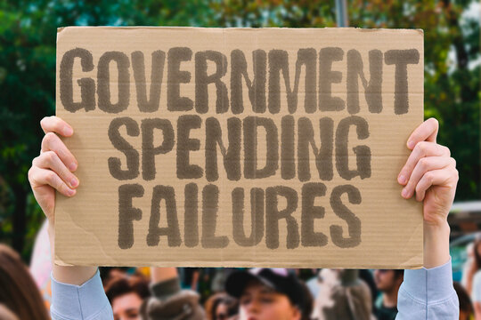 "Government Spending Failures" Government spending failures exacerbate economic instability and fiscal deficits. GOVERNMENT. SPENDING. FAILURES. ECONOMIC. INSTABILITY.