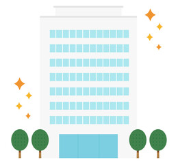 High-rise building illustration.