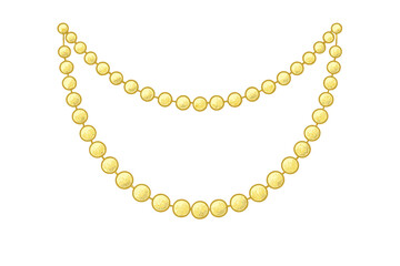 Golden necklace design displayed on a white background for jewelry enthusiasts and artisans at a craft fair