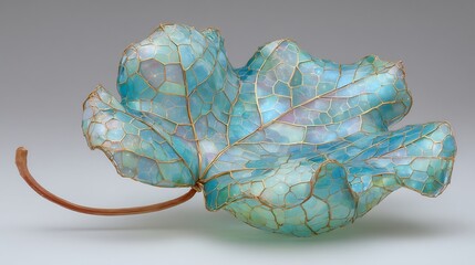 green leaf on a black background