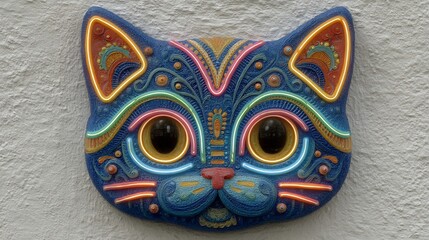 mask on the wooden background
