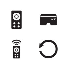 Remote Control VR Reload Solid Icon Set