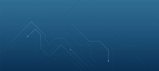 Abstract Blue Technology Circuit Board Background