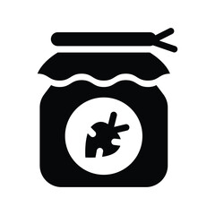 jam jar glyph icon illustration vector graphic.eps