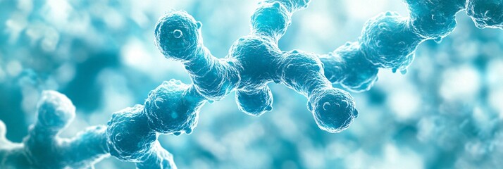 close-up of a dna strand illustrating molecular biology and genetic research in science laboratories