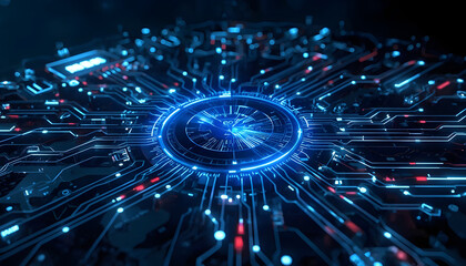 blue color digital data theme background