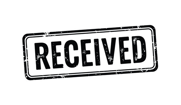 Grunge Received Stamp Vector Design Isolated on Transparent Back