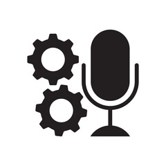 Solid Audio Settings Microphone with Configuration Gears