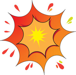 New cartoon and animated explosion, blast vector art