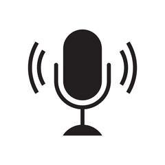 Solid Dynamic Voice Recording Microphone Sound Waves