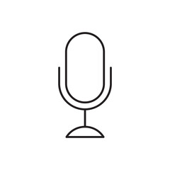 Elegant Line Art Recording Studio Microphone Icon