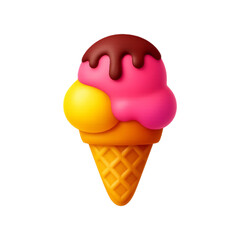 Ice cream isolated on transparent background