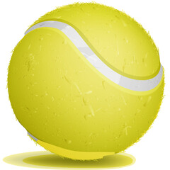 A Realistic Yellow Table Tennis Ball with White Stripes and Subtle Textures Against a Clean White Background Ideal for Sports Marketing