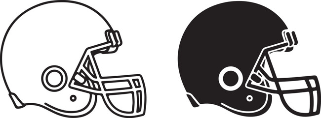 american football helmet vector icon