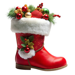 Santa's Boot: Festive Christmas Decor, Holiday Ornament, Winter Season
