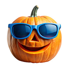 Cool Pumpkin: Halloween Jack-o'-lantern with Sunglasses