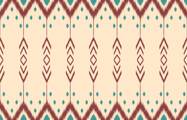 Ethnic abstract ikat art. Aztec ornament print. geometric ethnic pattern seamless  color oriental.  Design for background ,curtain, carpet, wallpaper, clothing, wrapping, Batik, vector illustration.