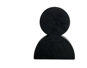Dark, textured, human-shaped silhouette on black