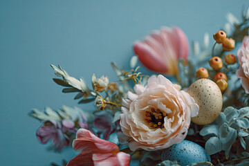 
Abstract floral composition, still life, spring banner, minimal holiday concept. Mother's day card, happy birthday, wedding, selective focus, gift for loved ones, place for text,