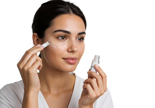 Woman applying skincare cream for radiant skin
