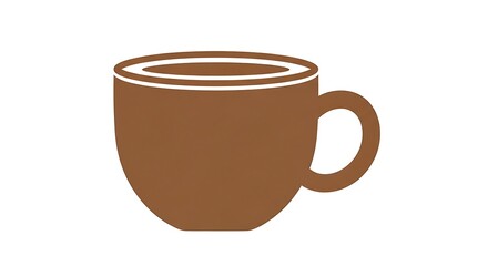 Obraz premium brown coffee cup icon 