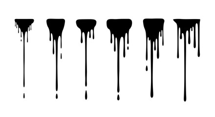 Black Paint Drips A Collection of Dripping Paint Designs.