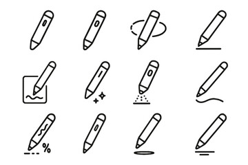 Connected vector predictive stylus icon micro ai note compact floating interactive