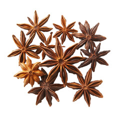 Group of star anises transparent background high resolution PNG photo