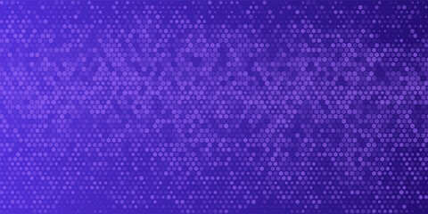 Purple glowing pixel dot pattern. Violet color mosaic pattern backdrop. Abstract neon technology grid wallpaper. Vector modern business, science, healthcare, medicine, presentation design background