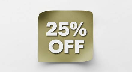 Announce your incredible 25% off sale instantly with this eye catching promotional graphic, driving customer excitement and sales conversions