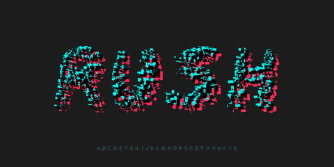 fun modern cartoon. Comic playful font vector.